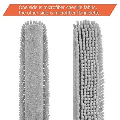 AKOMA Bendable Duster with 69" Light Weight Extension Long Handle for Cleaning Bed Bottom Ceiling Fans Car Interior Furniture-Microfiber Duster for Home Cobwebs Reusable-Chenille Dusters