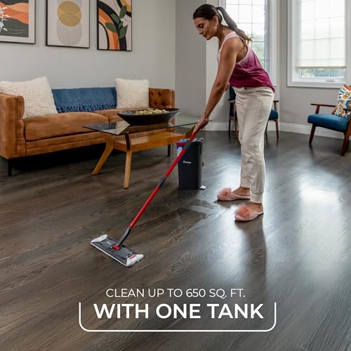 O-Cedar H2prO Flat Mop System | Quick Everyday Cleaning | Dual-Tank Fresh Water System | Machine Washable Reusable Microfiber Mop Pad | Safe on Hardwood, Tile & Vinyl Floors - size: H2prO