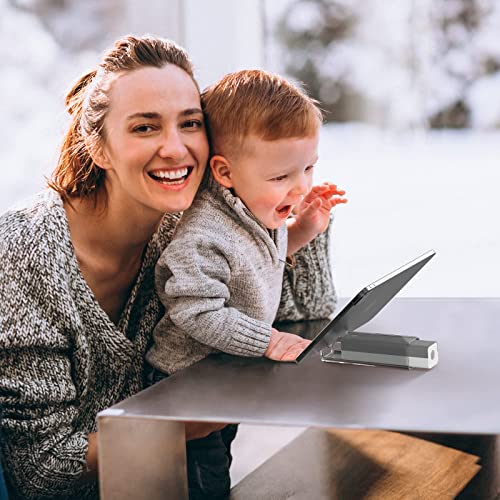 CLICK CLEAN Screen Cleaner, Fingerprint Proof Screen Cleaner Spray, All-in-One Cleaner with Microfiber, Shell and Phone Stand for All Phones, Laptop and Tablet Screens (Grey) - color: Grey