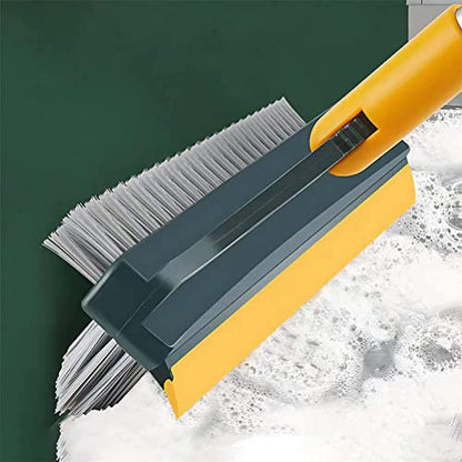 3 in 1 Scrubber with Water Pusher Floor Scrubber Long Handle 120° Rotating Shower Floor Scrubber Household Brush for Patio Tiles Bathroom
