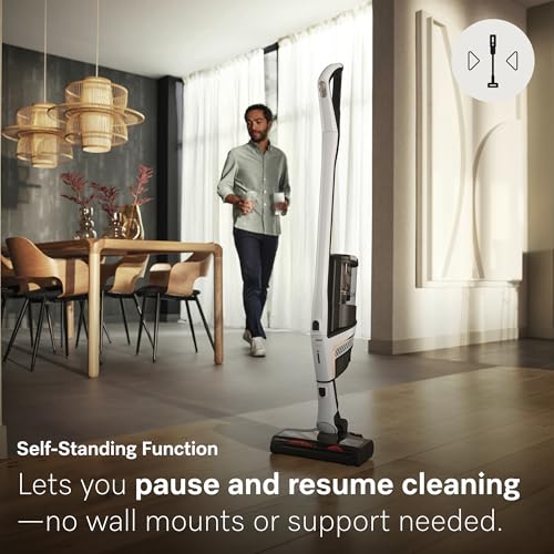 Miele Triflex HX2 Self-Standing Cordless Stick Vacuum Cleaner, 60 min runtime, Lotus White / Rose Gold