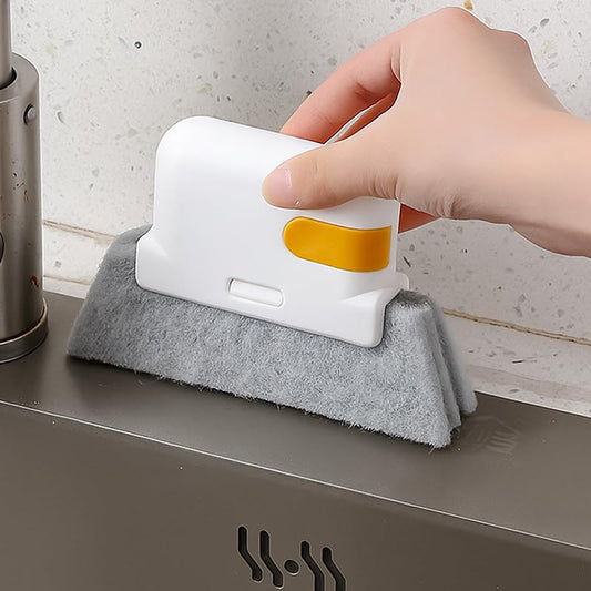 1Pcs 2-in-1 Window Groove Cleaning Brush – Removable Gap Brush for Sliding Door Tracks, Window Channels, Kitchen Crevices, and Hard-to-Reach Corners, Yellow - color: Yellow