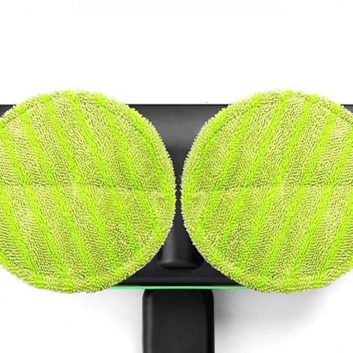 GSHLLO 6 Pcs Reusable Mop Refill Pads Microfibre Cleaning Mop Pads Small Floating Mop Pads Round Electric Mop Heads Wet Floor Mop Pads for Home