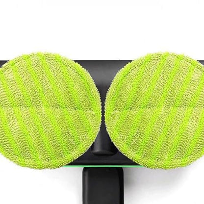 GSHLLO 6 Pcs Reusable Mop Refill Pads Microfibre Cleaning Mop Pads Small Floating Mop Pads Round Electric Mop Heads Wet Floor Mop Pads for Home