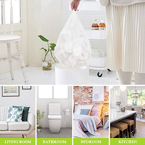 200 Counts 2 Gallon (1.8-2 Gal) Small Trash Bags Garbage Bags by RayPard, fit 1.6,1.8,2,2.2 Gal Waste Basket, 6.5-7 Liter Strong Trash Can Liners for Home Office Kitchen Bathroom Bedroom, Clear - style: 200-2 Gallon-Clear