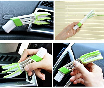 Magic Window Cleaning Brush,Window Groove Cleaning Brush Set，Hand-held Groove Gap Cleaning Tools,Window Blind Sliding Door Track Cleaner Duster Brush for Tile Lines Car Vents Keyboard（8Pcs）