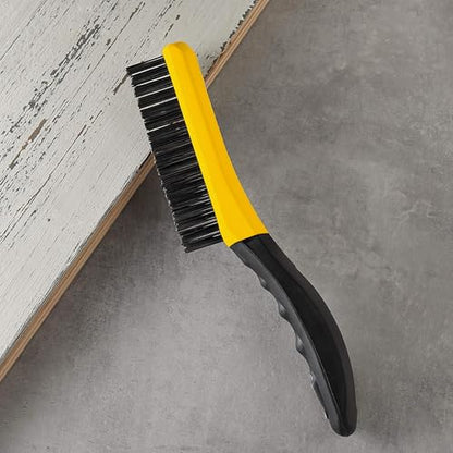 ALLWAY SB416 Soft-Grip Carbon Steel Wire Brush with Shoe Handle - style: Carbon Steel Wire Brush with Shoe Handle