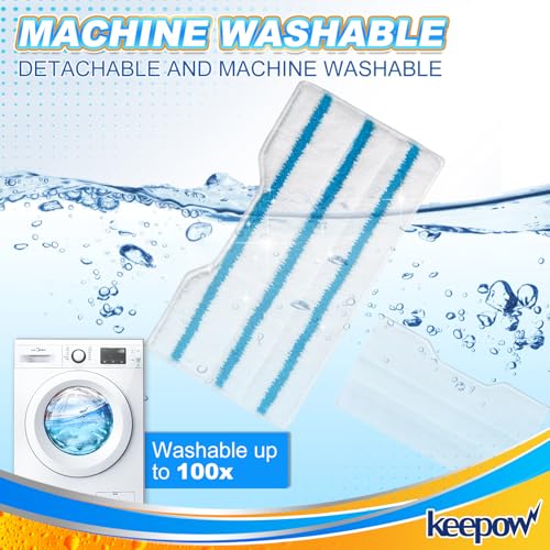 KEEPOW Reusable Replacement Pads Compatible with Shark VACMOP VM252 VM200 VM401 VM180 VM252GN VC205 VM250 VM200P12, Compatible with VACMOP Pads Refills for Hard Floor Cleaning, Blue&White, 4+2+1 Pack - color: 4+2+1 Pack(blue/White)