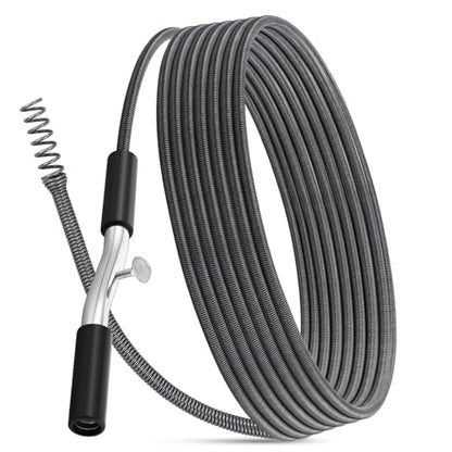 Threlaco 50 ft Drain Auger Plumbing Snake for Heavy Deep Blockages 3/8" Diameter Flexible Plumbing Cables Drain Snake for Kitchen Bathroom Shower Sink Cleaning Drainage Clogs - size: 50 Ft, 3/8" Diameter
