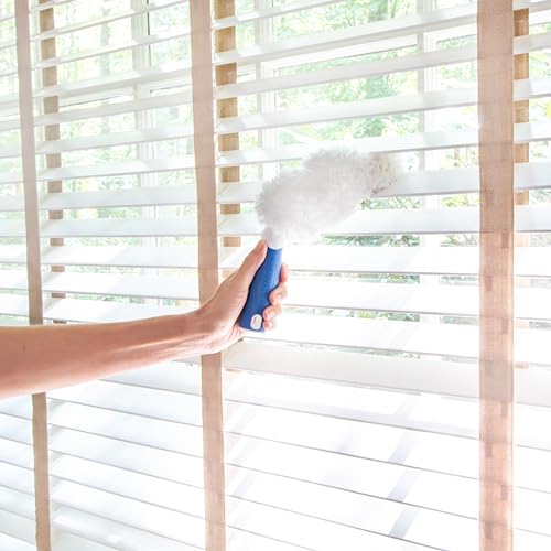 Unger Connect and Clean Dusting Kit with 4' Steel Pole, Features Microfiber Duster, Cobweb and Corner Duster and Wide Blind Duster, High-Access Dusting and Cleaning of Blinds, Windowsils, Cabinets