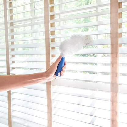 Unger Connect and Clean Dusting Kit with 4' Steel Pole, Features Microfiber Duster, Cobweb and Corner Duster and Wide Blind Duster, High-Access Dusting and Cleaning of Blinds, Windowsils, Cabinets