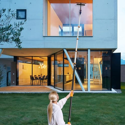 VEVOR Telescopic Extension Pole, 6-24 FT Multi-Purpose Extension Pole, Sturdy Aluminum Alloy Paint Extendable Pole with Flip-Lock Design, Telescopic Pole for Painting, Dusting and Cleaning - style: 6-24 FT