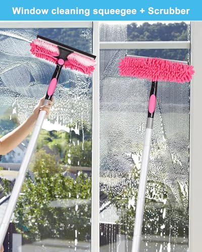 16.5ft Solar Panel Cleaning Brush & Squeegee, 2 Dusting Brush, Lightweight & Extendable Poles, Water Fed Poles Kit, Upgrade Window Washing Equipment - size: 16.5ft