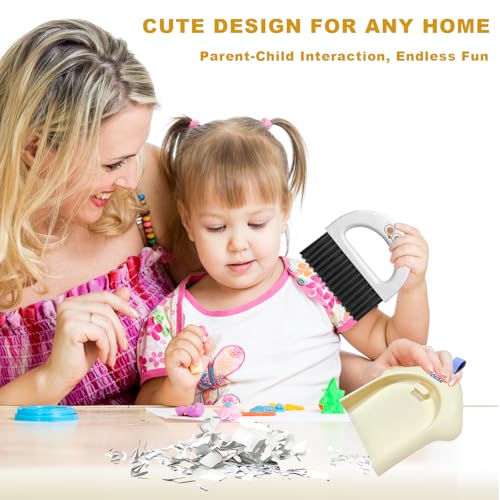 Small Dustpan and Broom Set,Mini Handheld Dust pan with Cleaning Brush Set for Home Desktop, Sofa,Office,Keyboards, Pet Care Household,Camping (Yellow) - color: Yellow