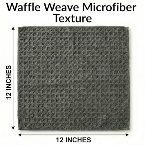 Solyra Barista Towels, 6 Pack, 12 x 12 in, Dark & Light Gray | OEKO-TEX Certified, Barista Microfiber Cloths, Espresso Towels for Steam Wands & Drip Trays - color: Light/Dark Gray