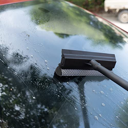 Matthew Cleaning All Purpose Window Squeegee Window Cleaner Tool,Car Squeegee Windshield Cleaning Sponge and Rubber Squeegee,2-in-1 Window Cleaner Sponge(8'') and Soft Rubber with Pole 20’’(12Pack) - size: 8'' Blade
