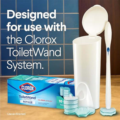 Clorox ToiletWand Toilet Cleaner Refills, Toilet brush, Rainforest Rush, 10 Ct - size: 10 Count (Pack of 1)