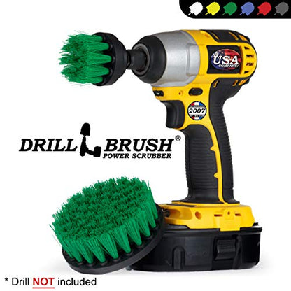 Drill Brush Kitchen Cleaning Supplies - Brush for Drill Oven Cleaning - Home Cleaning Brushes - Drill Brush Microwave Scrubber Set - Kitchen Sink Drill Scrub Attachment - Pots and Pans Cleaning Tools - color: Green