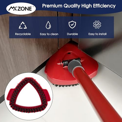 Scrubber and Mop Base Compatible with O Cedar RinseClean 2 Tank System, Spin Mop Scrub Brush Head Replacement, Hard Bristle Cleaning Brush, 1 Mop Base and 1 Scrub Brush, Not Fit EasyWring 1 Tank - size: 1pcs 2-Tank Scrubber+Base