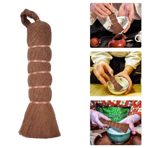 Abaodam Natural Palm Dish Scrub Brush Kitchen Washing Brush with Stiff Bristles for Home Kitchen Cleaning and Tableware Maintenance