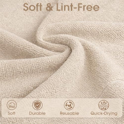Microfiber Cleaning Cloth Roll - 100 Pack Tear Away Microfiber Paper Towels, Reusable, Washable, Scratch-Free, Kitchen Towels for Car, Home, Kitchen, Glass, Dishes(Desert Gold) - color: Desert Gold