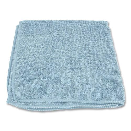 Boardwalk Microfiber Cleaning Cloths, 12-Pack, Blue, 12" Square, Superior Absorption, Washable, Lint & Streak Free, Used Wet Or Dry - color: Blue