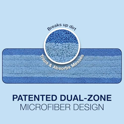 Bona Mop Microfiber Cleaning Pad for Hardwood & Hard Surface Floors - Value 3-Pack - For Use With Bona Mops - Dual Zone Cleaning - style: Microfiber Cleaning Pads