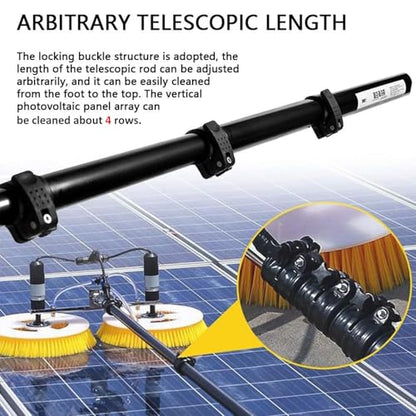 Solar Panel Cleaning Kit, Electric Solar Panel Brush, 11.5Ft-24.6Ft Water Fed Rod Kit, Window Washing Kit with Extension Rod, Special Roof Water Brush,Dual-Purpose-5.5M,Purpose-5.5M - color: Purpose, size: 5.5M