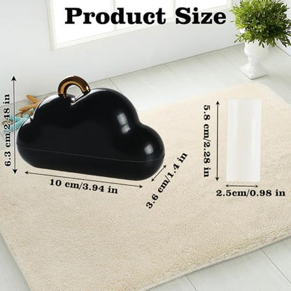 Mini Travel Size Reusable Lint Roller for Clothes & Pets, 150 Refillable Sheets (Black) - color: Black