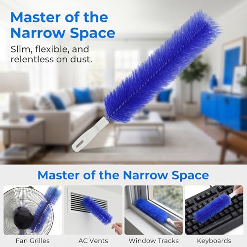 Bendable Microfiber Head, 2026 Fan Cleaner Brush, Washable Reusable Dust Remover for Fans, Air Conditioning, Curtain, Car Vents (Mix 2pcs) - color: Mix 2pcs