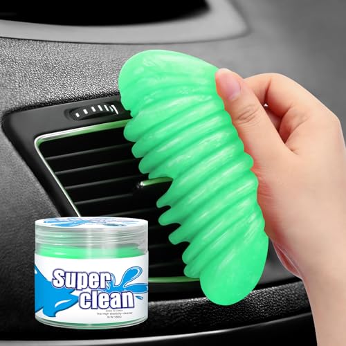 TeSabMi Car Cleaning Gel Car Cleaning Putty Car Putty Car Interior Cleaner Car Slime Car Detailing Kit Car Accessories Gifts for Men Women Stocking Stuffers Green - color: Green