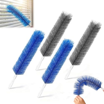 Bendable Microfiber Head, Fan Cleaner Brush Reusable Dust Remover Washable ldeal for Ceiling Fan, Air Conditioner, Dryer Vent, Car Vents and Household Surface Cleaning (Mixed × 4) - color: Mixed × 4