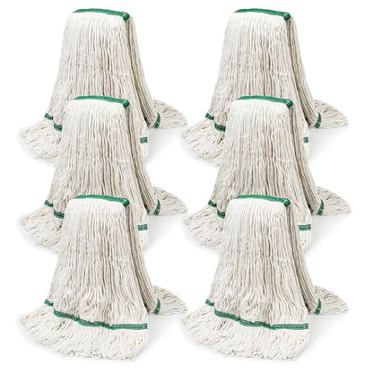 20oz Heavy Mop Replace Head, 6 Pack Commerical Replacement Mop，mop Head Replacement，Reusable Mop Head Refills-Replacement Mop Heads Suitable for Heavy Commercial Industrial Residential Areas - size: 20 Ounce 6Pack