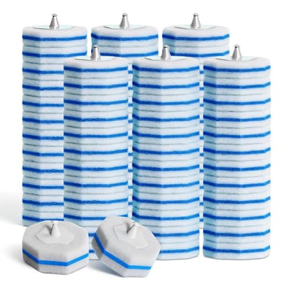 60pcs Disposable Toilet Brush Refill Pads, Replacement Brush Heads, Toilet Cleaner Refills，Disposable Wand Heads，Bathroom Cleaning，Toilet Cleaning Scrubbers Compatible with Most Toilet Brushes - style: 60 refflls（Without handle）