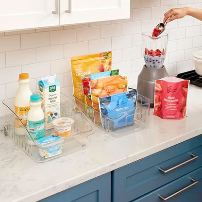 YouCopia RollOut Fridge Drawer 6", BPA-Free Clear Rolling Refrigerator Organizer Bin with Adjustable Dividers and Handles for Produce, Food, Meal and Snack Storage - size: 6" Wide