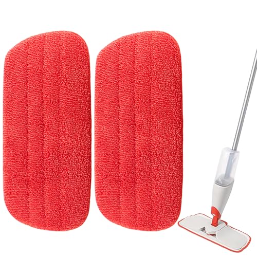 2 Pack Microfiber Reusable Mop Replacement Mop Refill Mop Pads Suitable for OXO Good Grips Spray Mop, Wet/Dry Mop Replacement Pads for Hard Floor Cleaning (Mop Not Included)