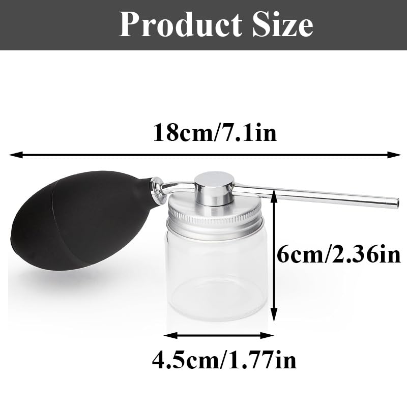 Powder Spray Bottle Garden Duster Applicator, Durable Handheld Cleaning Spray Tool, Suitable Powder Sprayer for Dust Removal of Plant Leaves, Greenhouse Maintenance, Horticultural Care Silver