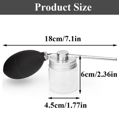 Powder Spray Bottle Garden Duster Applicator, Durable Handheld Cleaning Spray Tool, Suitable Powder Sprayer for Dust Removal of Plant Leaves, Greenhouse Maintenance, Horticultural Care Silver