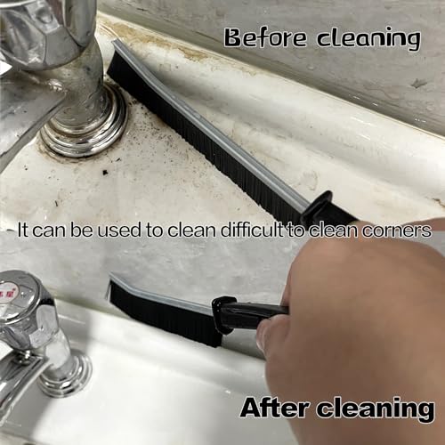 AcceLeah 20Pcs Crevice Cleaning Brushes, Hard Bristle for Dead Corners | Hard bristle crevice brushes with alloy handle, great for cleaning stubborn dead corners in bathrooms and kitchens.