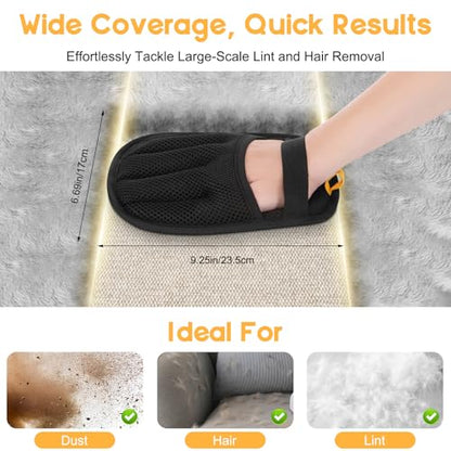 VerdeVilla Magic Brush Pet Hair Removal, Upgrated Pet Hair Remover Gloves for Cats Dogs, Efficient Grooming Gloves Brush for Couch, Furniture, Sofa, Clothing, Reusable Pet Hair Removal Tools,1PCS