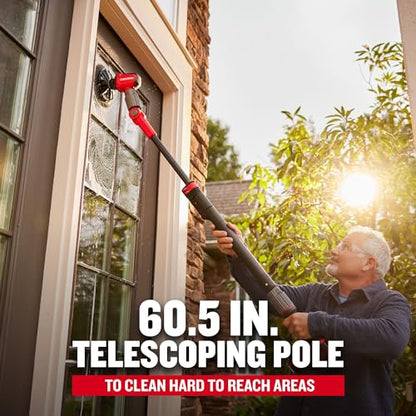 CRAFTSMAN V20 Cordless 2-in-1 Power Scrubber Kit, Multi-Purpose, Includes Bristle Brush, 2Ah Battery, V20 Battery Charger, and 60.5 in. Telescoping Pole (CMCPS520D1) - style: Kit with Battery