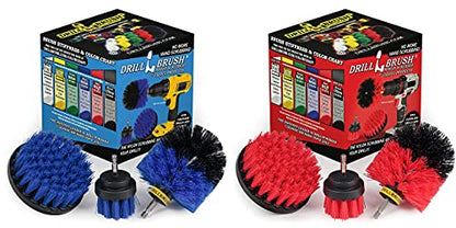 from The Deck to The Pool to The Fishbowl This Bundle has The Brushes That You Will Need to get an Exceptional Clean! Includes Our 3piece red Stiff Brush kit and 3piece Medium Stiffness Blue Brushes.