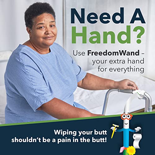 FreedomWand Multipurpose Toilet Aids - 25.5" Inch Wiping Aid Toileting for Women & Men, Butt Wiper Tool, Toilet Assist Device and Paper Extender, Ideal for Elderly, Disabled and Post Surgery Use - size: 25.5 Inch