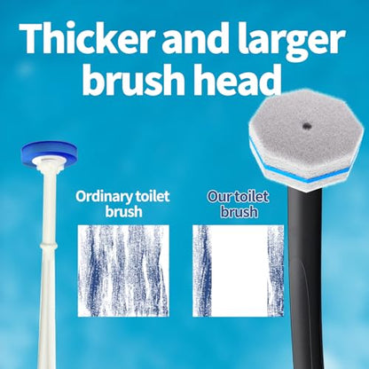 Disposable Toilet Brush with 50 Wand Cleaner Refills Pads，Wall Mounted Toilet Bowl Holder Set，Toilet Cleaning System Starter Kit，Bathroom Cleaning System for Sink Bathtub Wash Basin