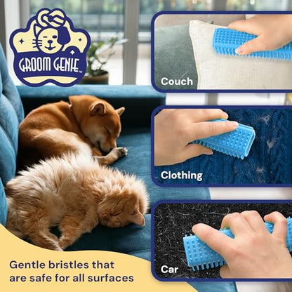 Magic Pet Hair Block Brush (Sky Blue) | Ultimate Dog & Cat Hair Remover for Sofa, Furniture, Carpet, Bedding, and Clothing | Reusable, Durable, and Easy to Use - color: Sky Blue