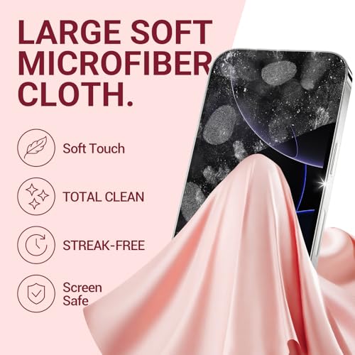 Phone Charging Port Cleaning Tools Kit, Speaker Port Cleaner kit fit for iPhone Phone, Cleaning Kit fit for Cell Phone Earbuds, USB C Cleaning kit, Pink Kit Very Suitable for Women, Stocking Stuffers