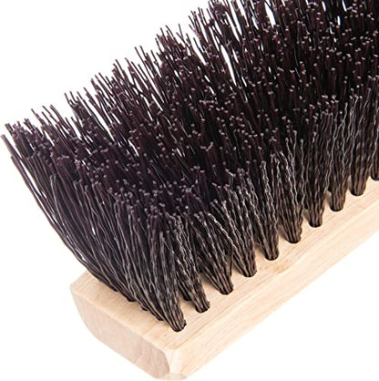 SPARTA Flo-Pac Plastic Floor Sweep, Crimped Sweep with Brace 24" for Cleaning, 24 Inches, Maroon, (Pack of 12)