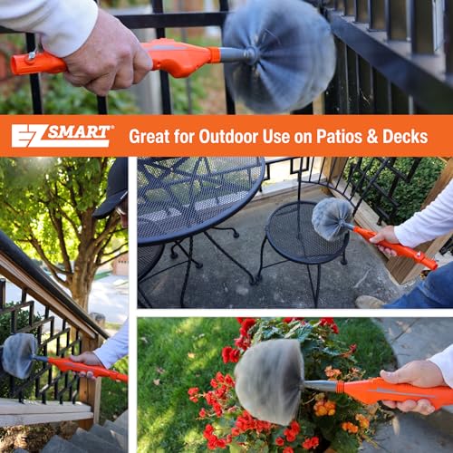 Cobweb Ceiling Fan Powered Duster Interior & Exterior | Adjustable Arm | for Hand use and Extention Pole use | Removable Cleanable Head | EZ Smart Power Duster (Extension Pole Sold Separately)… - size: Cobweb Duster Tool Only