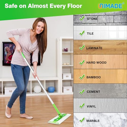 UNIMADE Dry Sweeping Cloths, 100 Count Mop Refill Compatible with Swiffer Sweeper - Disposable Duster Refills Mops for Cleaning Hardwood Floor Dust - size: 100 Count