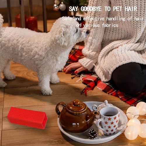 2pcs Pet Dog Cat Hair Remover, Pet Hair Removal Tool, Car Carpet Cleaner, Dog Remover for car，Interior, Furniture, Sofa - color: orangered